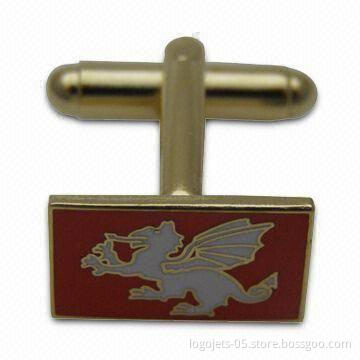 Cufflinks with Emblem Logos, Made of Imitation Hard Enamel, Available in Various Finishes